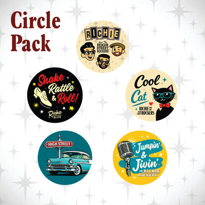 Rock & Roll Decal Packs – Set of 5
